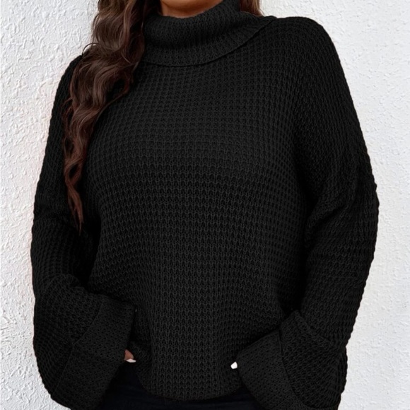 Luxe turtleneck knot sweater top - Picture 10 of 16